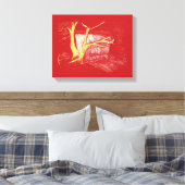 Waterval op Vermilion Canvas Afdruk (Insitu (Slaapkamer))
