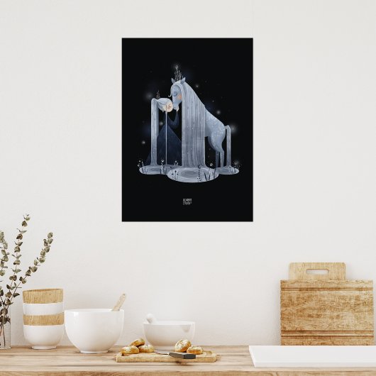 WATERVAL PAARD van Alexandra Dikaia Poster (Keuken)