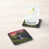Waterval | Rainbow-Herfsten, Hilo, Hawaii Bier Onderzetter (Rechterzijde)