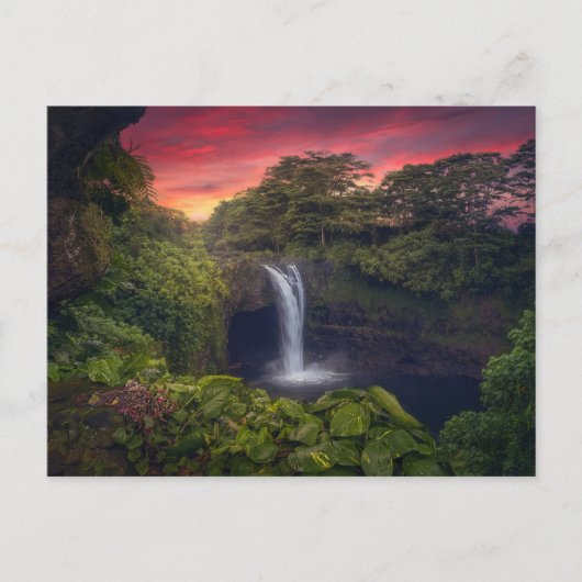 Waterval | Rainbow-Herfsten, Hilo, Hawaii Briefkaart (Voorkant)