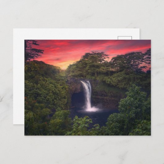 Waterval | Rainbow-Herfsten, Hilo, Hawaii Briefkaart (Voorkant / Achterkant)