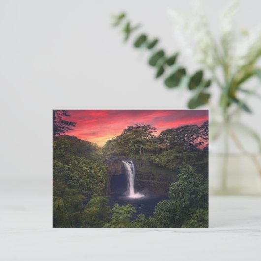 Waterval | Rainbow-Herfsten, Hilo, Hawaii Briefkaart (Staand voorkant)