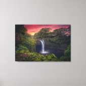Waterval | Rainbow-Herfsten, Hilo, Hawaii Canvas Afdruk (Voorkant)