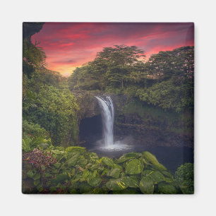 Waterval Rainbow-Herfsten, Hilo, Hawaii Magneet