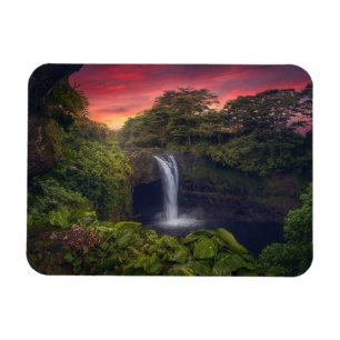 Waterval Rainbow-Herfsten, Hilo, Hawaii Magneet