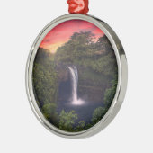 Waterval | Rainbow-Herfsten, Hilo, Hawaii Metalen Ornament (Links)