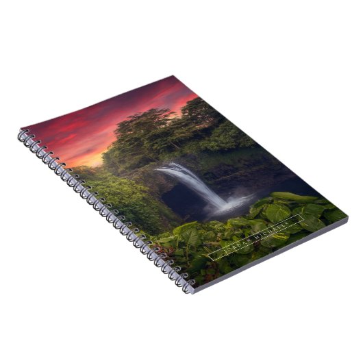 Waterval | Rainbow-Herfsten, Hilo, Hawaii Notitieboek (Rechterzijde)
