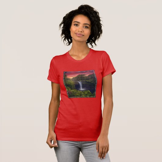 Waterval | Rainbow-Herfsten, Hilo, Hawaii T-shirt (Voorkant volledig)