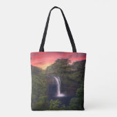 Waterval | Rainbow-Herfsten, Hilo, Hawaii Tote Bag (Achterkant)