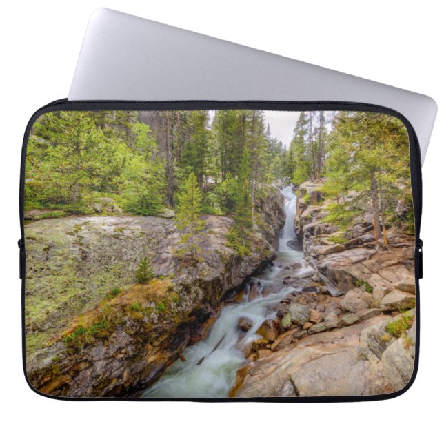 Waterval & riviercascade laptop sleeve (Voorkant)