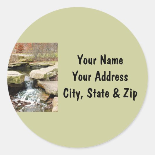 Waterval Ronde Sticker (Voorkant)