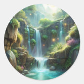 Waterval Ronde Sticker (Voorkant)