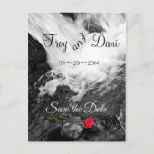 Waterval & Roos - Save the Date Aankondigingskaart (Voorkant)