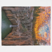 Waterval 's avonds fleece deken (Voorkant (Horizontaal))