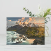 Waterval | Salto Grade Waterfall Patagonia Chili Bedankkaart (Staand voorkant)