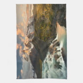 Waterval | Salto Grade Waterfall Patagonia Chili Theedoek (Verticaal)