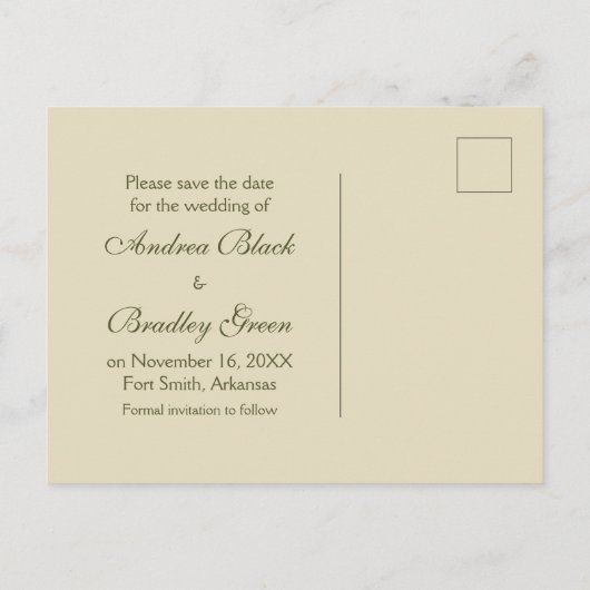 Waterval Save the Date Briefkaart (Achterkant)