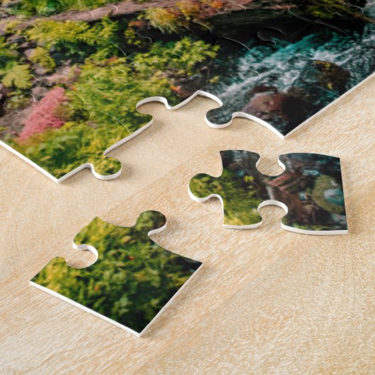 Waterval Schilderachtig puzzelberg Kunstcomplexen Legpuzzel (Zijkant)