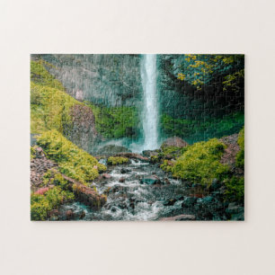 Waterval Schilderachtig puzzelberg Kunstcomplexen Legpuzzel