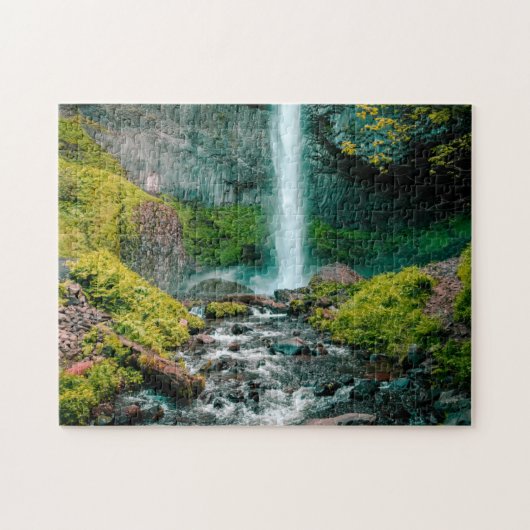 Waterval Schilderachtig puzzelberg Kunstcomplexen Legpuzzel (Horizontaal)