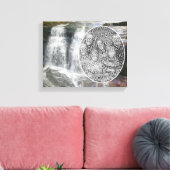 waterval schilderij Creëer Uw eigen foto Canvas Afdruk (Insitu (Woonkamer))