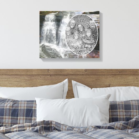  waterval schilderij Creëer Uw eigen foto Canvas Afdruk (Insitu (Slaapkamer))