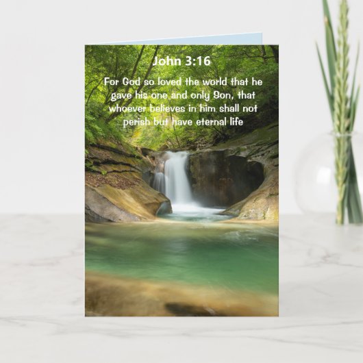 Waterval Schrift John 3:16   Kaart (Voorkant)