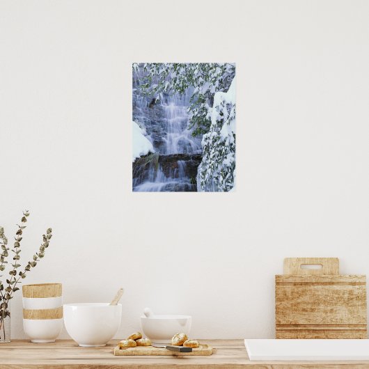 Waterval, Sequoia en Kings Canyon National Poster (Keuken)