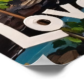 Waterval Serenade: Beer's akoestische stroom Poster (Hoek)