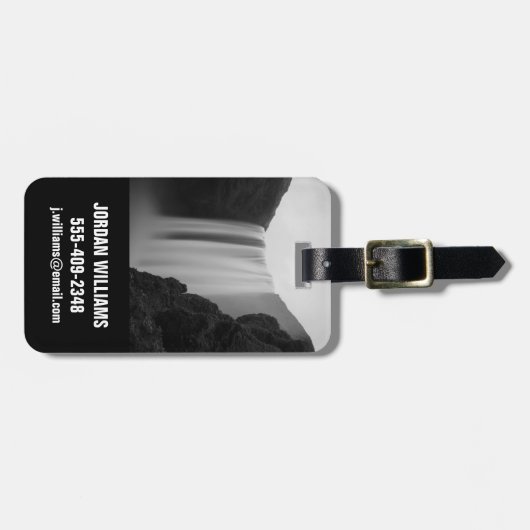 Waterval | Skogafoss Waterfall, IJsland Bagagelabel (Voorkant horizontaal)