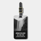 Waterval | Skogafoss Waterfall, IJsland Bagagelabel (Voorkant verticaal)