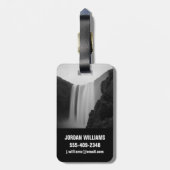 Waterval | Skogafoss Waterfall, IJsland Bagagelabel (Achterkant verticaal)