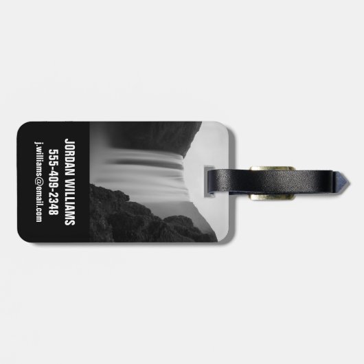 Waterval | Skogafoss Waterfall, IJsland Bagagelabel (Achterkant horizontaal)