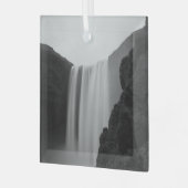 Waterval | Skogafoss Waterfall, IJsland Glas Ornament (Voorkant links)