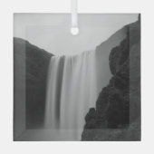 Waterval | Skogafoss Waterfall, IJsland Glas Ornament (Voorkant)