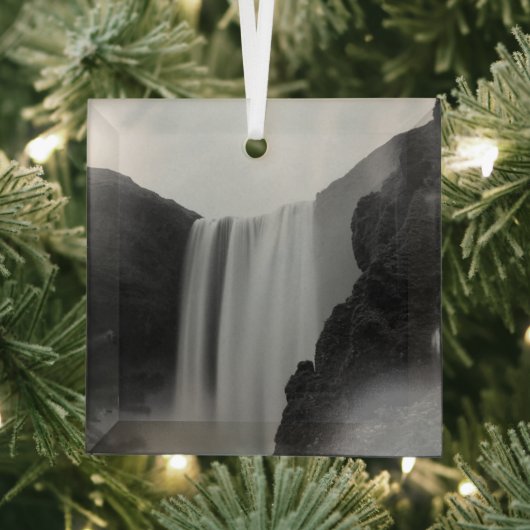 Waterval | Skogafoss Waterfall, IJsland Glas Ornament (Insitu)