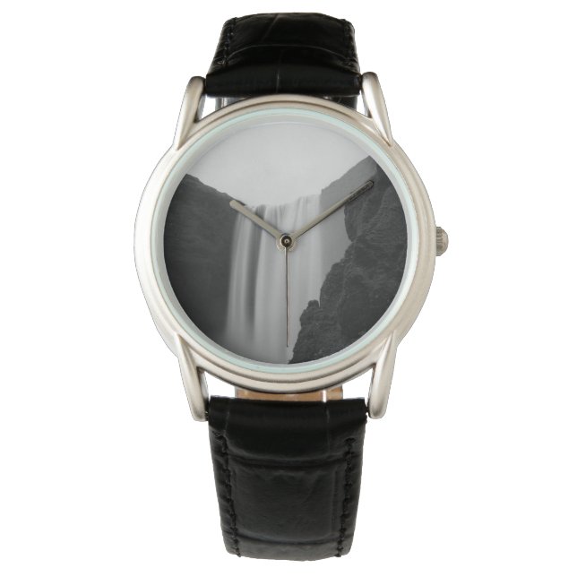 Waterval | Skogafoss Waterfall, IJsland Horloge (Voorkant)