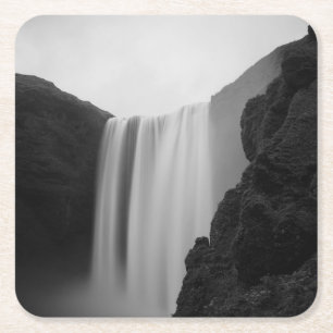 Waterval Skogafoss Waterfall, IJsland Kartonnen Onderzetters