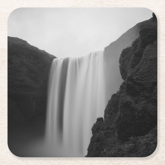 Waterval | Skogafoss Waterfall, IJsland Kartonnen Onderzetters (Voorkant)