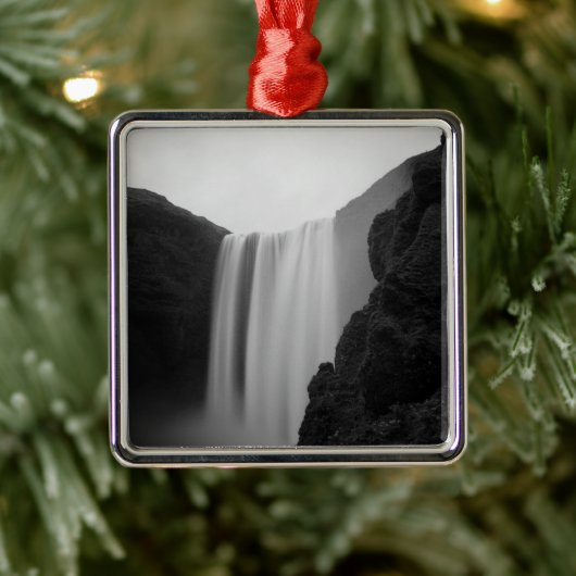 Waterval | Skogafoss Waterfall, IJsland Metalen Ornament (Boom)