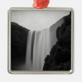 Waterval | Skogafoss Waterfall, IJsland Metalen Ornament (Voorkant)