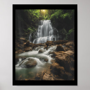 Waterval Stijl Leven_ Pastelkleurige Watervallen E Poster