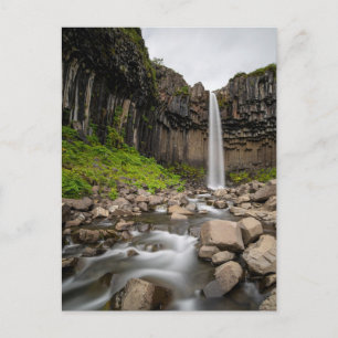 Waterval   Svartifoss Waterfall, IJsland Briefkaart