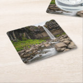 Waterval | Svartifoss Waterfall, IJsland Kartonnen Onderzetters (Schuin)