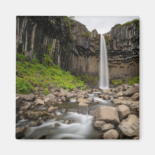 Waterval   Svartifoss Waterfall, IJsland Magneet