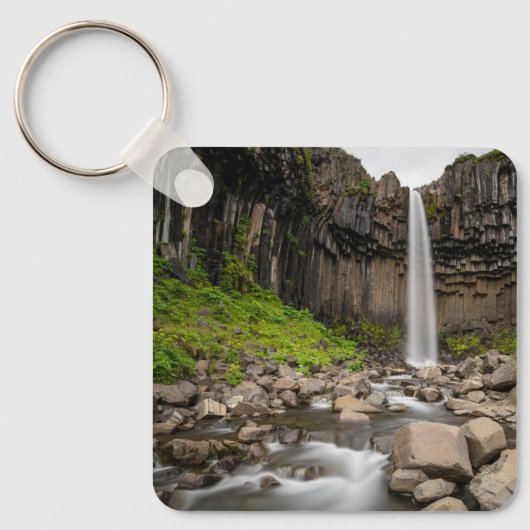 Waterval | Svartifoss Waterfall, IJsland Sleutelhanger (Voorkant)