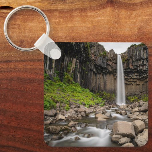 Waterval | Svartifoss Waterfall, IJsland Sleutelhanger (Voorkant)