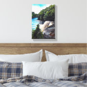 Waterval - Tahquamenon Herfsten, MI | Canvas Print (Insitu (Slaapkamer))