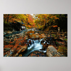 Waterval   Takaragawa Onsen Osenkaku, Japan Poster