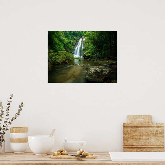 Waterval | Tamnung Waterfall, Phuket Thailand Poster (Keuken)